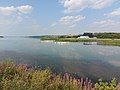 Pelicans at the southern end of Blackstrap Lake, across from the Blackstrap South Dam