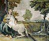 "Virgin and Unicorn" , fresco by Domenichino, 1602