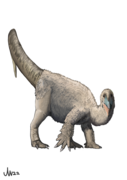 Koreanosaurus, a thescelosaurid which evolved quadrupedality without gigantism