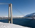 Kvalsund Bridge in winter