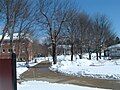 Bedford campus (left to right): Henderson Hall, North Academic Hall, Student Center