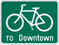 D11-1c Bike route with destination