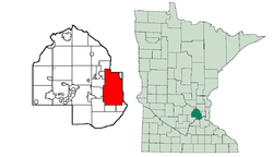 Location of Minneapolis, Minnesota