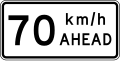 (TW-1B3(70) Road works speed limit ahead - 70 km/h