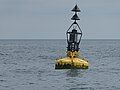 North cardinal buoy off the coast of Whitby, North Yorkshire