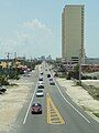 Looking down on Front Beach Road