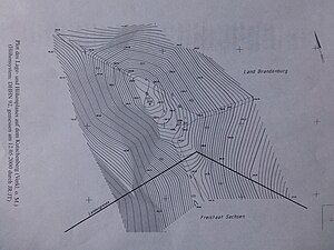 Plot des Lage- und Höhenplanes auf dem Kutschenberg