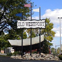 Wagon trail replica in Westport