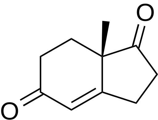 File:S)-7a-methyl-2,3,7,7a-tetrahydro-1H-indene-1,5(6H)-dione.svg