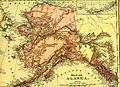 Image 14Alaska in 1895 (Rand McNally). The boundary of southeastern Alaska shown is that claimed by the United States before the conclusion of the Alaska boundary dispute. (from History of Alaska)