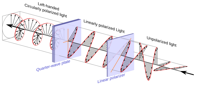 File:Circular.Polarization.Circularly.Polarized.Light Circular.Polarizer Creating.Left.Handed.Helix.View.svg