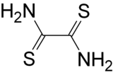 Structural formula of dithiooxamide