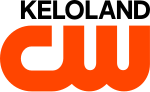 The CW network logo in orange below the word "KELOLAND" in dark green in a sans serif, right-justified.