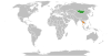 Location map for Mongolia and Thailand.