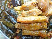 Iraqi and Egyptian Grape leaves (Dolma).