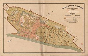 Map of Nam Dinh in 1924