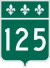 Route 125 marker