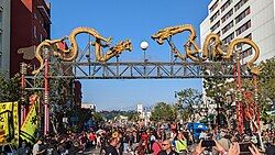 Chinatown Gateway Monument, marking the entrance to Los Angeles' Chinatown