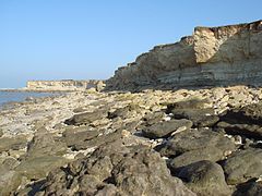 The cliffs at La Pointe du Chay.