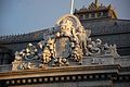 Spanish Republican Coat of arms on the Bank of Spain facade in Madrid