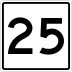 State Route 25 marker