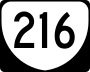 State Route 216 marker