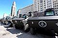 Armored personnel carrier used by the Batalhão de Operações Policiais Especiais (BOPE). According to the official BOPE website, the logo represents victory over death[24] (2018).