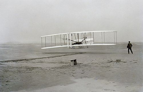 First flight of the Wright Flyer