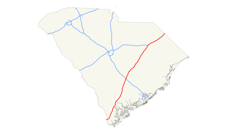 File:I-95 (SC) map.svg