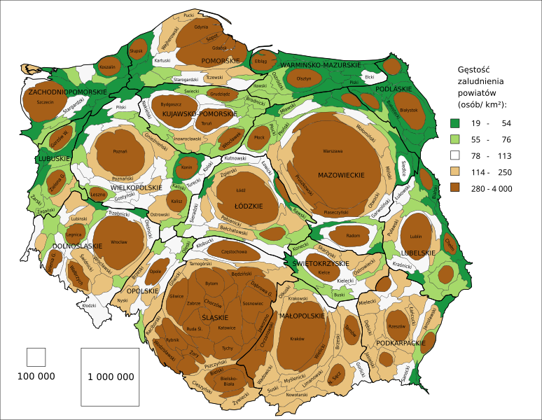 File:Kartogram ludnosci Polski.svg