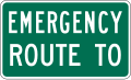 M4-11bP Emergency Route To (Plaque)