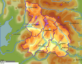 Map of the Wapentakes in Craven, Yorkshire c. 1000 AD