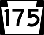 Pennsylvania Route 175 marker