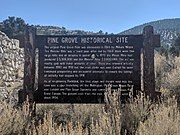 Historical marker, Pine Grove ghost town