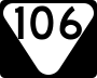 State Route 106 marker