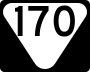 State Route 170 marker