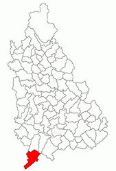 Location in Dâmbovița County