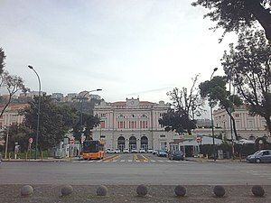 View of the passenger building.