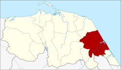 District location in Pattani province