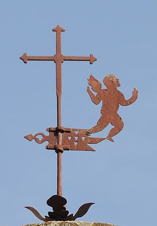 Weathervane on Santa Justa Chapel, São Lázaro, Braga, Portugal