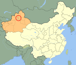 Location in Xinjiang