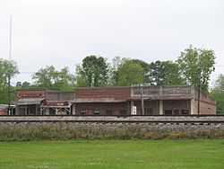 Duck Hill from across the tracks