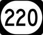 Iowa Highway 220 marker