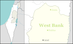 Yakir is located in the Northern West Bank