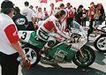 Image 9Joey Dunlop on his Honda RC30 ready for the Senior TT (from Outline of motorcycles and motorcycling)