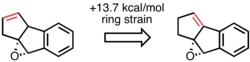 Ring strain associated with the C1-C12 double bond in kedarcidin chromophore core.[4]