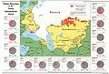 Spots inhabited by Russian has no data or indication of the percentage, Identical as the Kiepler and Reclus maps