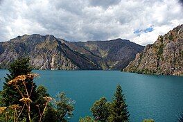 Aerial view of Lake Sary-Chelek