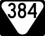 State Route 384 marker