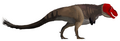 Tyrannosaurus with a kind of mixed covering of feathers and skin